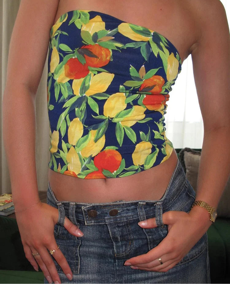 Lemon Fruit Tube Top