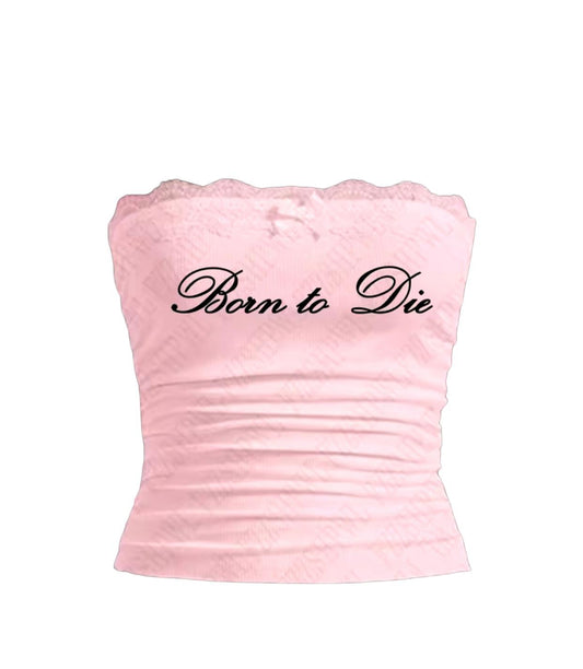 Born To Die Bandeau Set in Pink