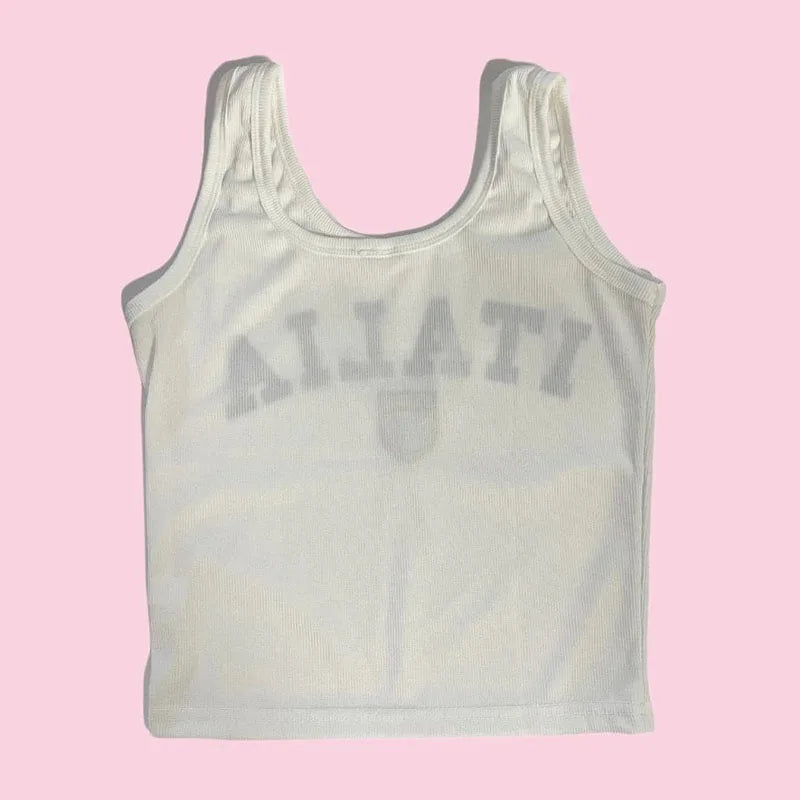 ITALIA white tank top