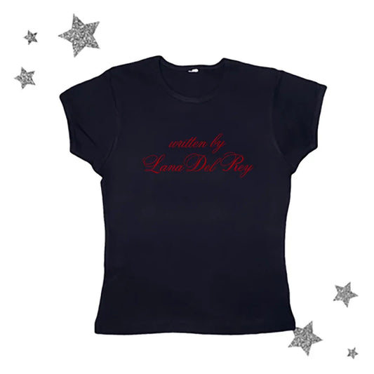 Written by Lana Slogan Tee in Black