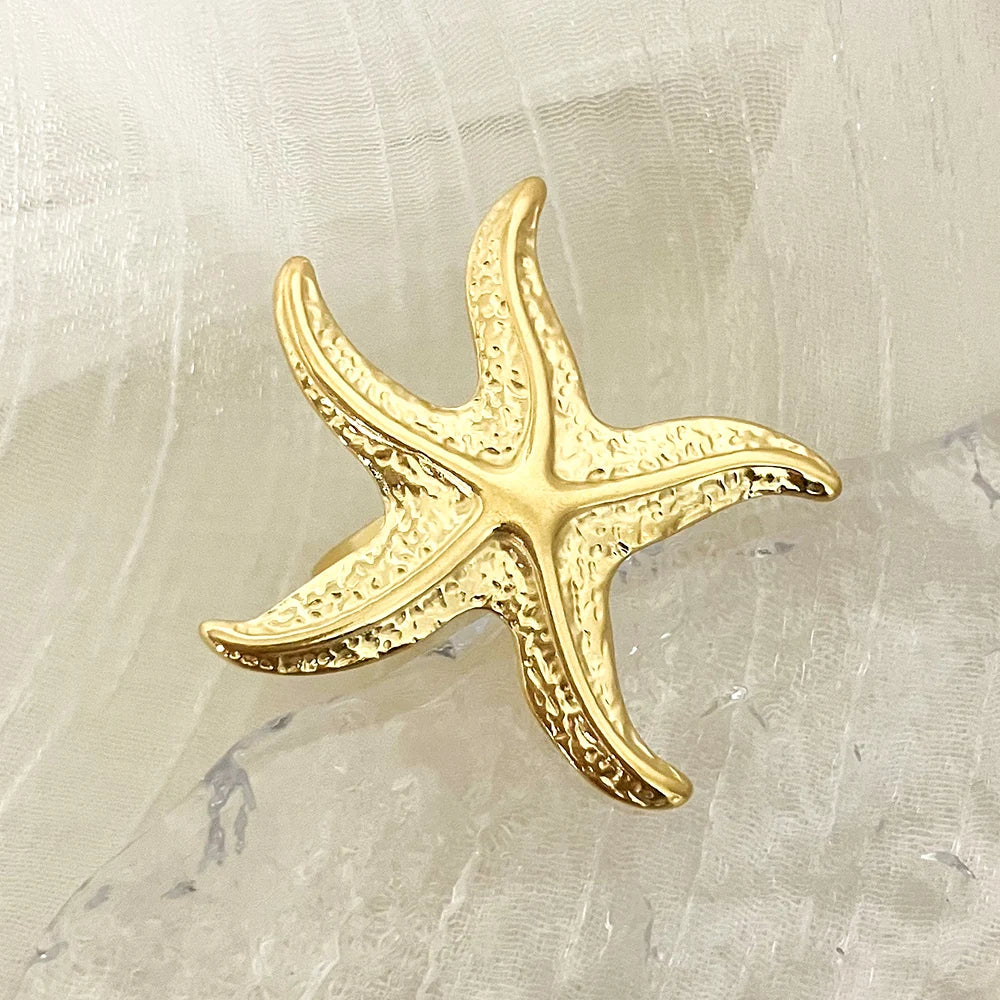 Gold Starfish Ring