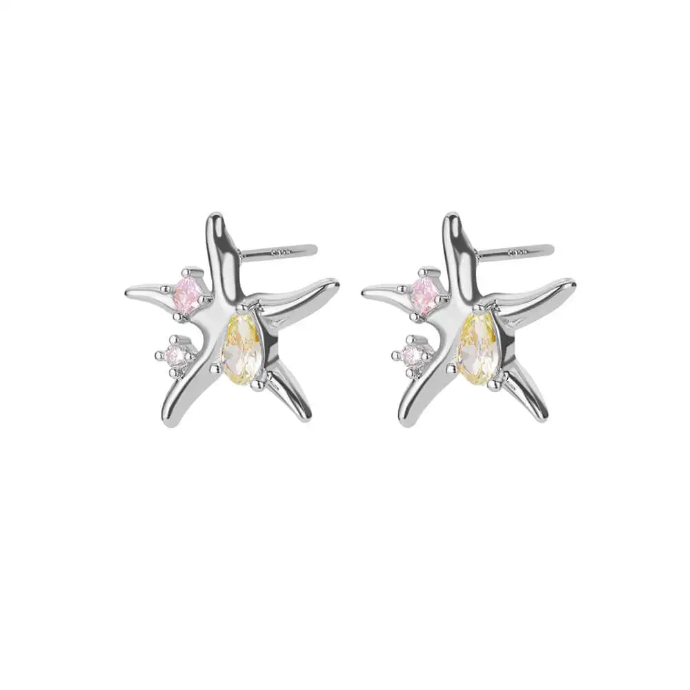 Zircon Stars Stud Earrings