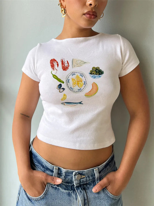 Fruit Print Baby Tee